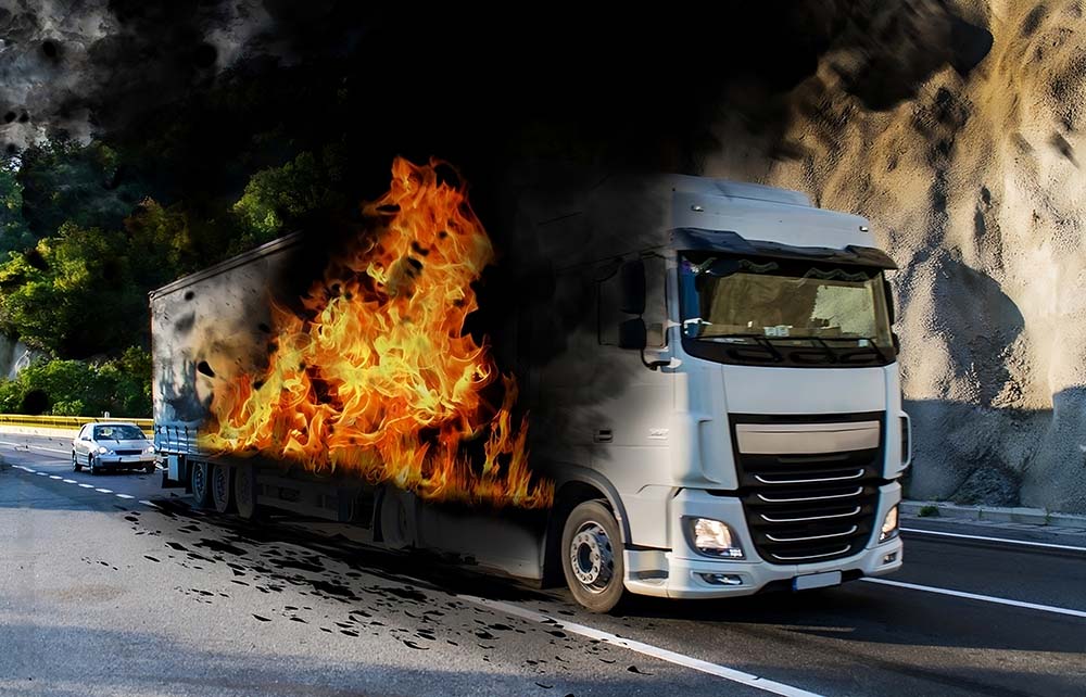 O que fazer em caso de incêndio no caminhão?
