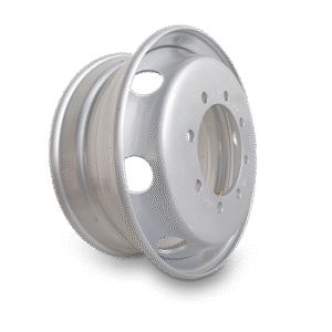 Roda de Aço, Aro 22,5" x 7,5" x 6" / 8 furos retos / Sem câmara